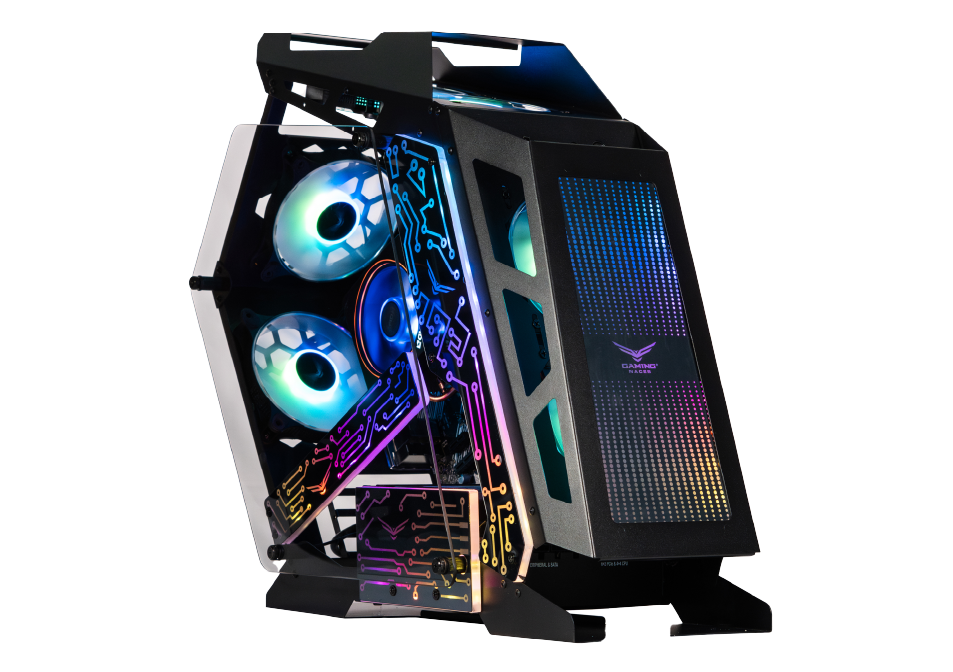 GABINETE NACEB (NA-0641) GAMER OLYMPIAN, M-ATX, ITX, CRISTAL TEMPLADO / LATERAL, FRONTAL Y SUPERIOR