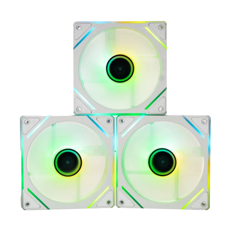 VENTILADOR P/GABINETE NACEB (NA-0650B) KIT 3*FAN, 120MM, ARGB, BLANCO