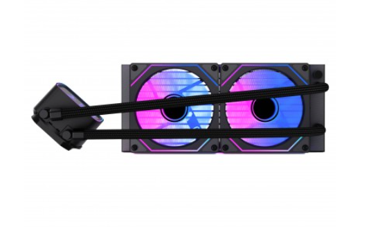 VENTILADOR P/CPU NACEB (NA-0655N) ENFRIAMIENTO LIQUIDO BOREAL, 240MM, PANTALLA DIGITAL, ARGB, NEGRO
