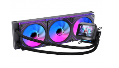 VENTILADOR P/CPU NACEB (NA-0657N) ENFRIAMIENTO LIQUIDO BOREAL, 360MM, PANTALLA LCD 2.8", ARGB, NEGRO