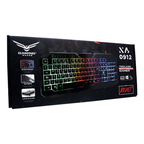 TECLADO NACEB (NA-0912) BEAST,GAMING,MULTIMEDIA,RE