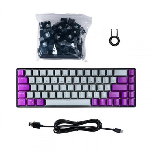 TECLADO NACEB (NA-0963G) MECANICO, RGB, 69 TECLAS 