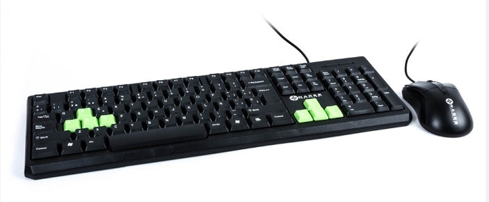 KIT 2 EN 1 NACEB (NA-457) TECLADO,MOUSE,MULTIMEDIA,1200 DPI,USB,RESISTENTE AL AGUA,NEGRO