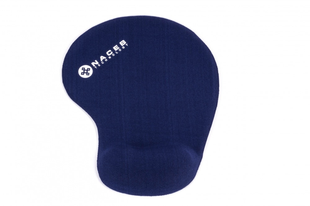 MOUSE PAD NACEB (NA-549AZDE) TELA,DESCANSAMUNECAS,HIDROGEL,AZUL MARINO