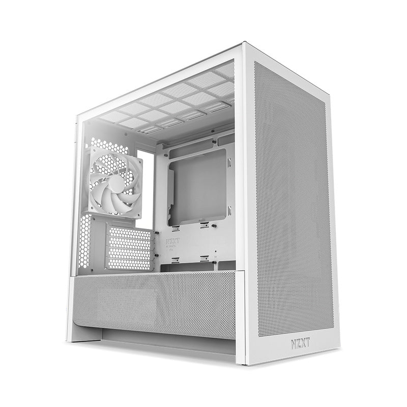 GABINETE NZXT (CC-H31FW-01) H3 FLOW MID TOWER, MICRO ITX, MICRO ATX, 1 FAN, SIN FUENTE, BLANCO