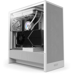 GABINETE NZXT (CC-H52FW-01) H5 FLOW, COMPACT MID-TOWER ATX CASE 1 FAN, SIN FUENTE, BLANCO-1