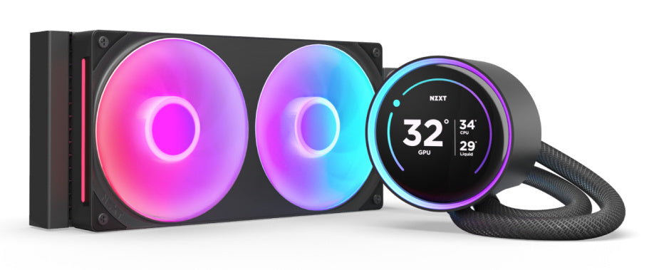 VENTILADOR P/CPU NZXT (RL-KR24E-B2) KRAKEN ELITE 240 RGB V2 LCD, 240MM, 2800RPM, NEGRO-1