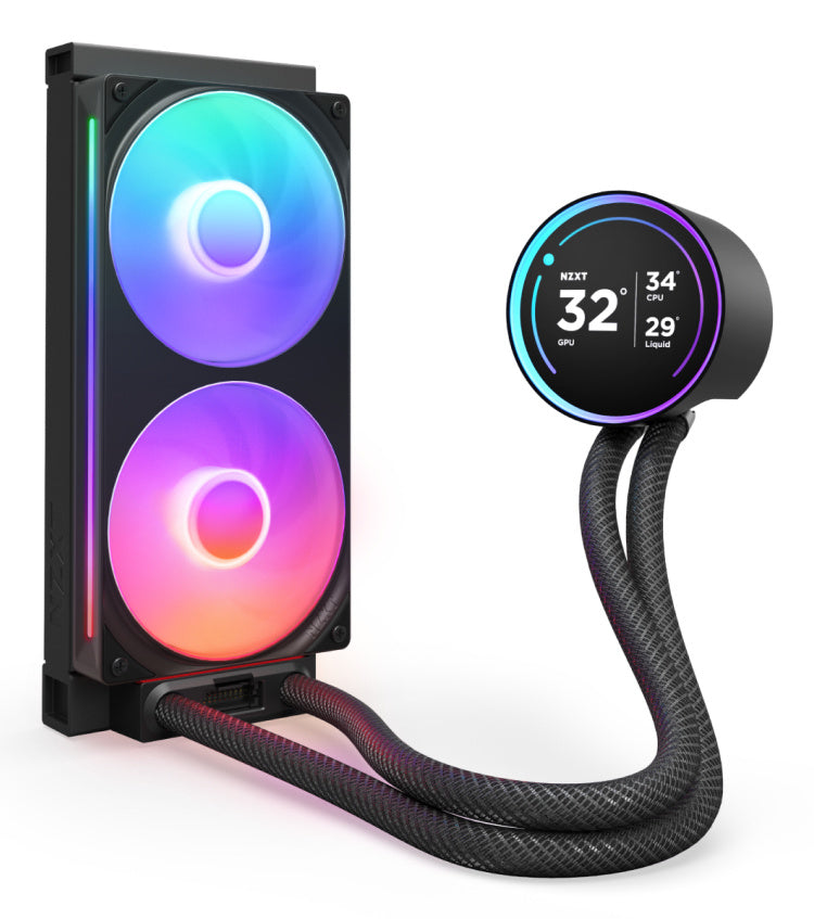 VENTILADOR P/CPU NZXT (RL-KR24E-B2) KRAKEN ELITE 240 RGB V2 LCD, 240MM, 2800RPM, NEGRO