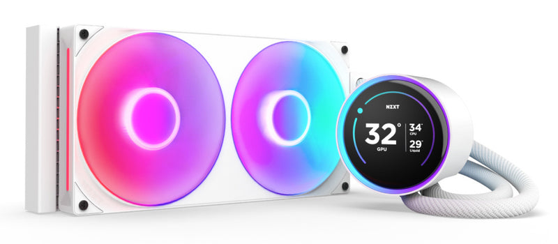 VENTILADOR P/CPU NZXT (RL-KR28E-W2) KRAKEN ELITE 280 RGB V2 LCD, 280MM, 20RPM, BLANCO-1