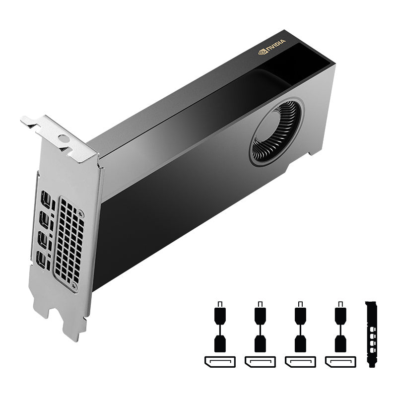 TARJETA DE VIDEO PNY (VCNRTX2000ADA-PB) NVIDIA RTX 2000ADA, 16GB GDDR6,224 GB/S, PCIE-4X8, 4MDP-2