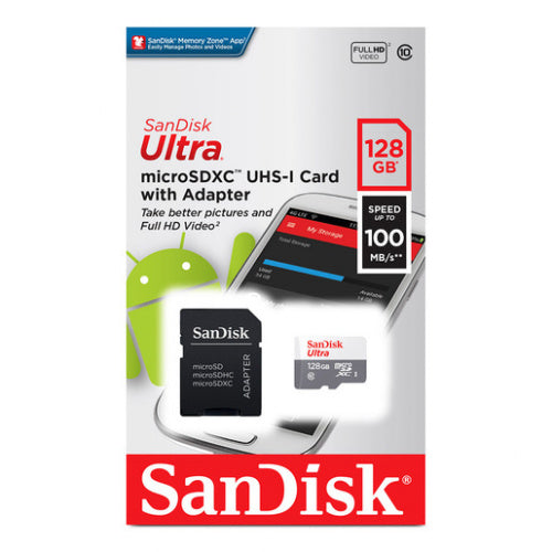 MEMORIA MICROSD SDXC SANDISK 128GB (SDSQUNR-128G-G