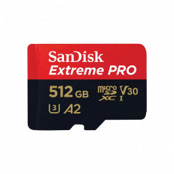 MEMORIA MICROSD SDXC SANDISK 512GB (SDSQXCD-512G-GN6MA) EXTREME PRO, UHS-I, V30, U3, A1, C/ADAPTADOR