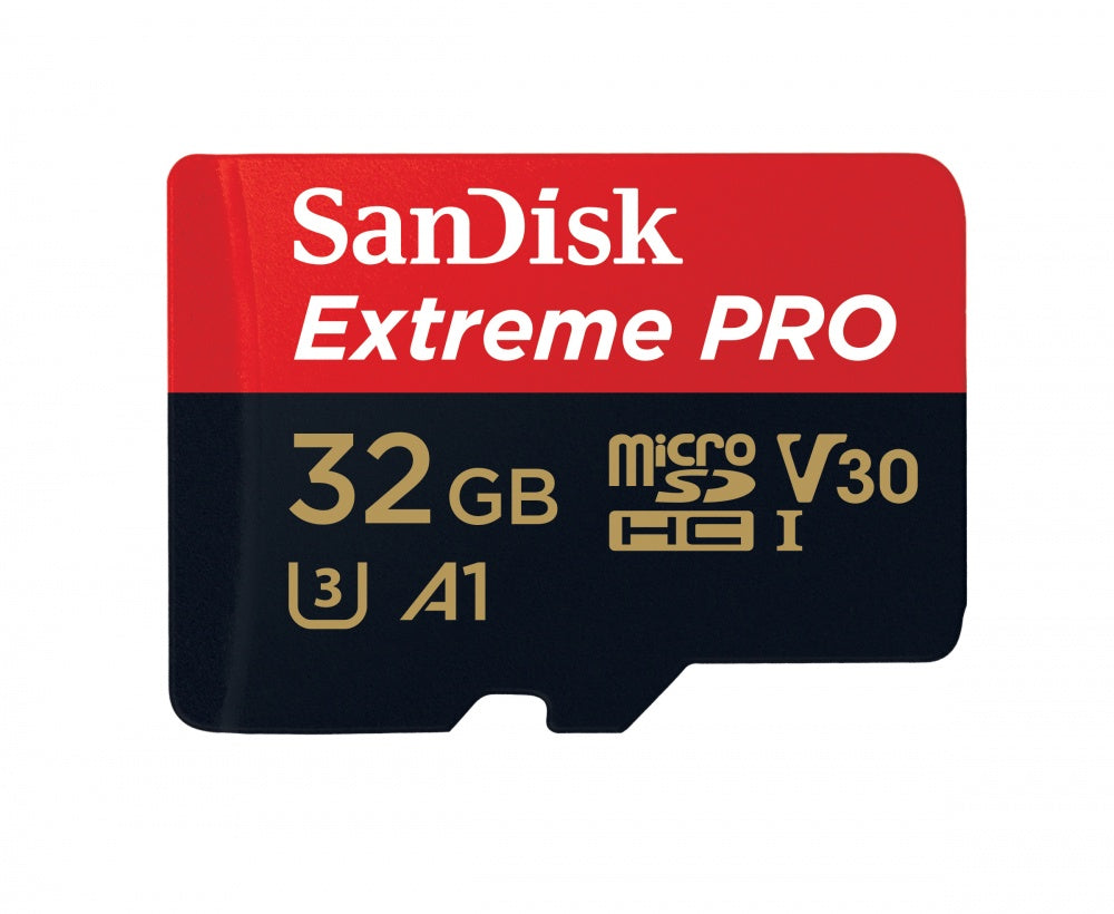 MEMORIA MICROSD SDXC SANDISK 32GB (SDSQXCG-032G-GN6MA) EXTREME PRO, UHS-I, V30, U3, A1, C/ADAPTADOR