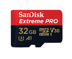MEMORIA MICROSD SDXC SANDISK 32GB (SDSQXCG-032G-GN6MA) EXTREME PRO, UHS-I, V30, U3, A1, C/ADAPTADOR-1