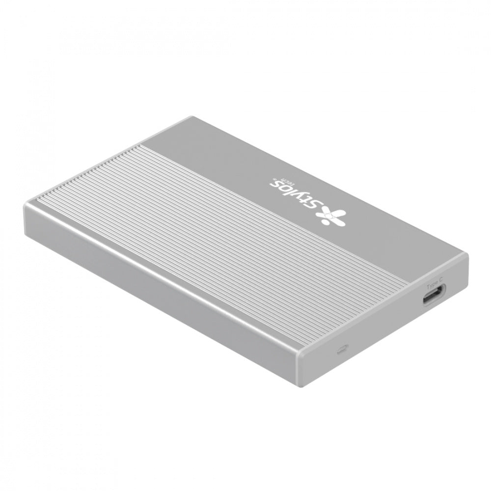 GABINETE P/SSD 2.5  STYLOS (STEN251S) MAX 4TB,USB 3.0,TIPO C, PLATA