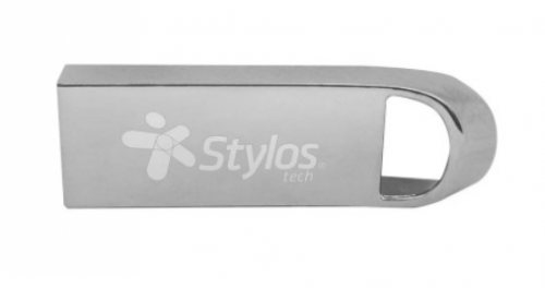 MEMORIA USB STYLOS (STMUS532B) 32GB, ST500, USB 2.0, METAL PLATA
