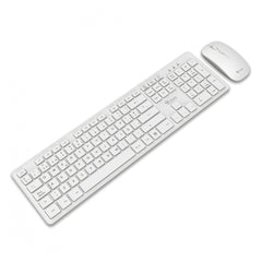 KIT TECLADO Y MOUSE INALAMBRICO STYLOS (STPKTM5W),105 TECLAS,MOUSE 2 BOTONES,1600DPI,USB NANO,BLANCO-2