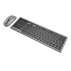 KIT TECLADO Y MOUSE INALAMBRICO STYLOS (STPKTM6G) 96 TECLAS, MOUSE 5 BOTONES, 1600DPI, NEGRO/GRIS-1