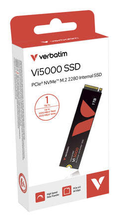 UNIDAD SSD M.2 VERBATIM 1TB (31826) VI5000, PCIE4, NVME, 2280-1