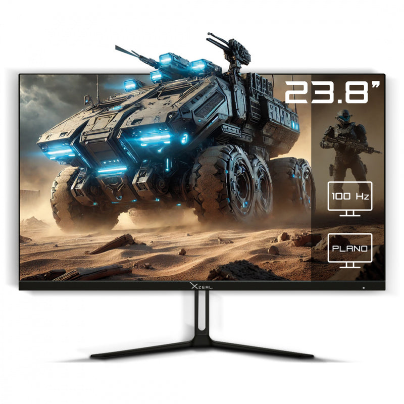 MONITOR LED XZEAL 23.8" (XSPMG08B) 1920*1080 FULL HD, PLANO VA, 100HZ, 5MS, HDMI, VGA,NEGRO-1
