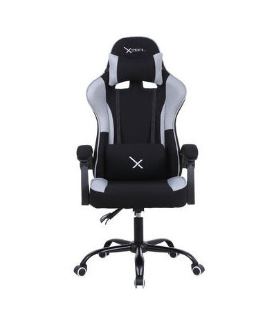 SILLA GAMER XZEAL (XZSXZ20B) TELA, RECLINABLE 140°, BRAZOS FIJOS, HASTA 115KG, PISTON CLA. 3, RGB, NEGRO/GRIS-1