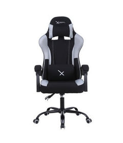 SILLA GAMER XZEAL (XZSXZ20B) TELA, RECLINABLE 140°, BRAZOS FIJOS, HASTA 115KG, PISTON CLA. 3, RGB, NEGRO/GRIS-1