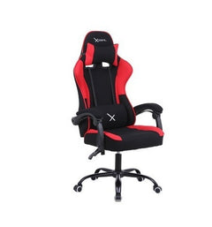 SILLA GAMER XZEAL (XZSXZ20R) TELA, RECLINABLE 140°, BRAZOS FIJOS, HASTA 115KG, PISTON CLA. 3, RGB, NEGRO/ROJO-1