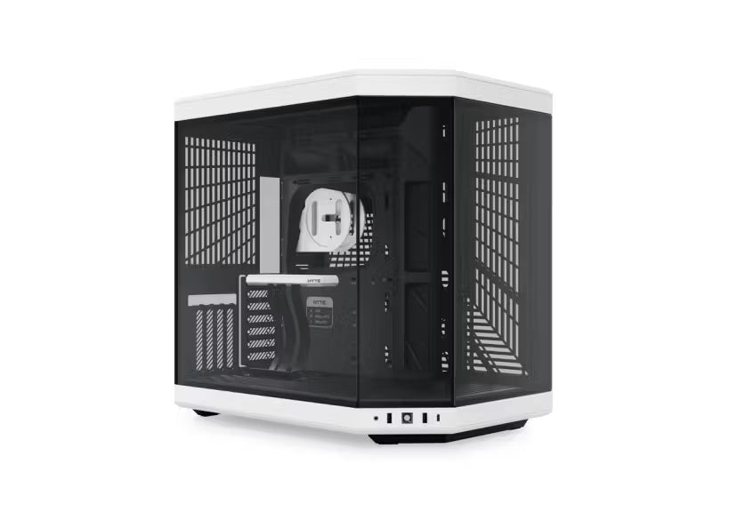 GABINETE HYTE (CS-HYTE-Y70-BW)Y70 EDICION ESTANDAR HYTE,ATX,CABLE RYSER INCL,NEGRO/BLANCO,S/FUENTE