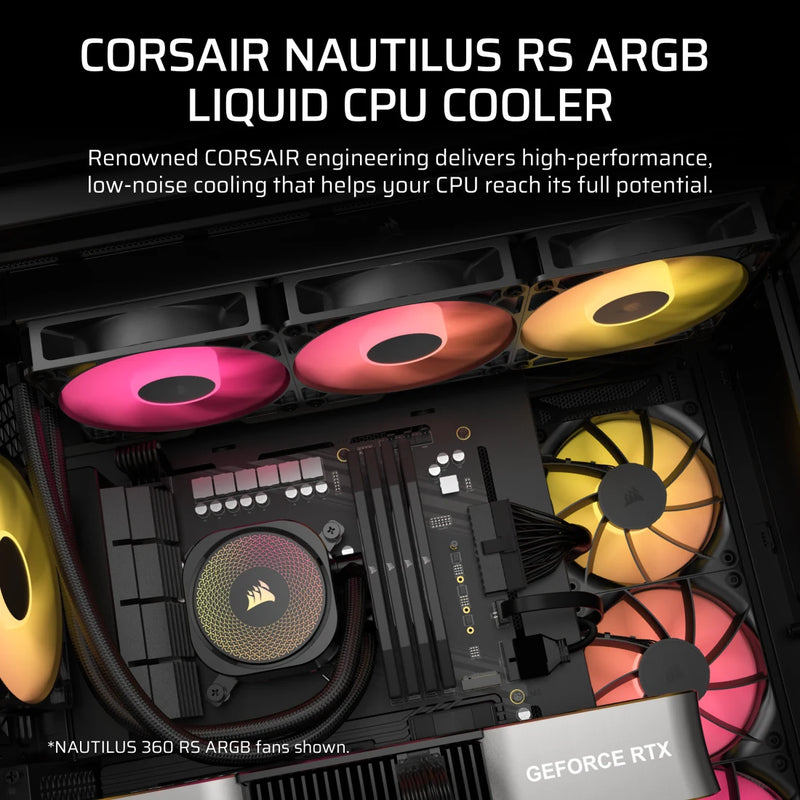 VENTILADOR P/CPU CORSAIR (CW-9060092-WW) NAUTILUS 240 RS ARGB ,2*FAN,ENFRIAMIENTO LIQUIDO-2