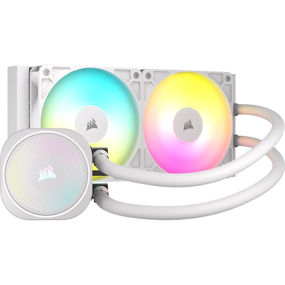 VENTILADOR P/CPU CORSAIR (CW-9060094-WW) NAUTILUS ARGB 240MM BLANCO,2*FAN,ENFRIAMIENTO LIQUIDO