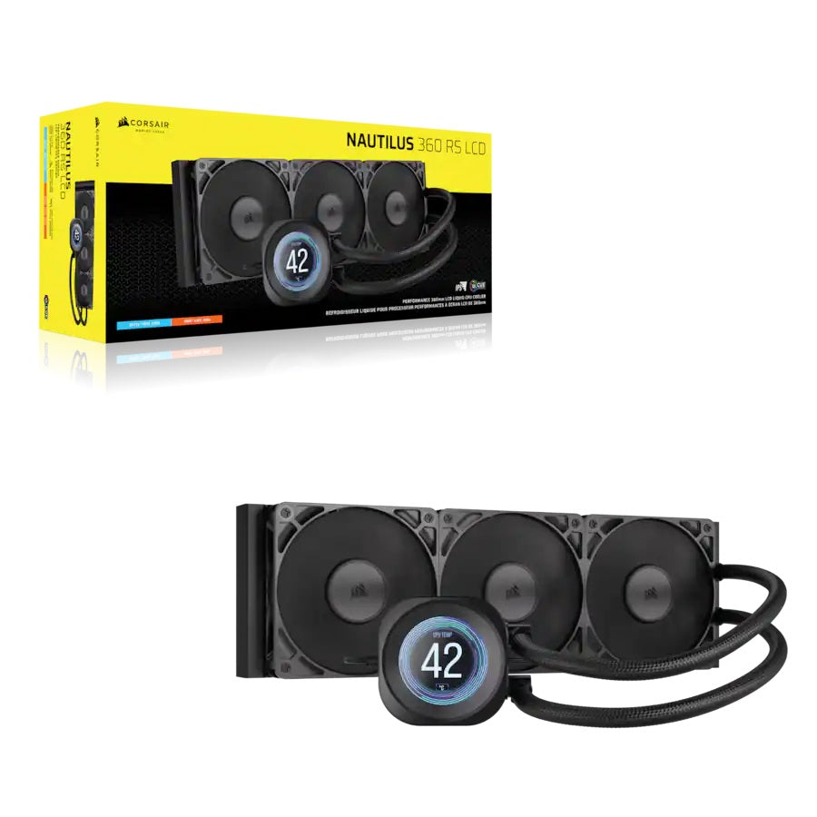 VENTILADOR P/CPU CORSAIR (CW-9061033-WW) NAUTILUS 360 RS LCD-1