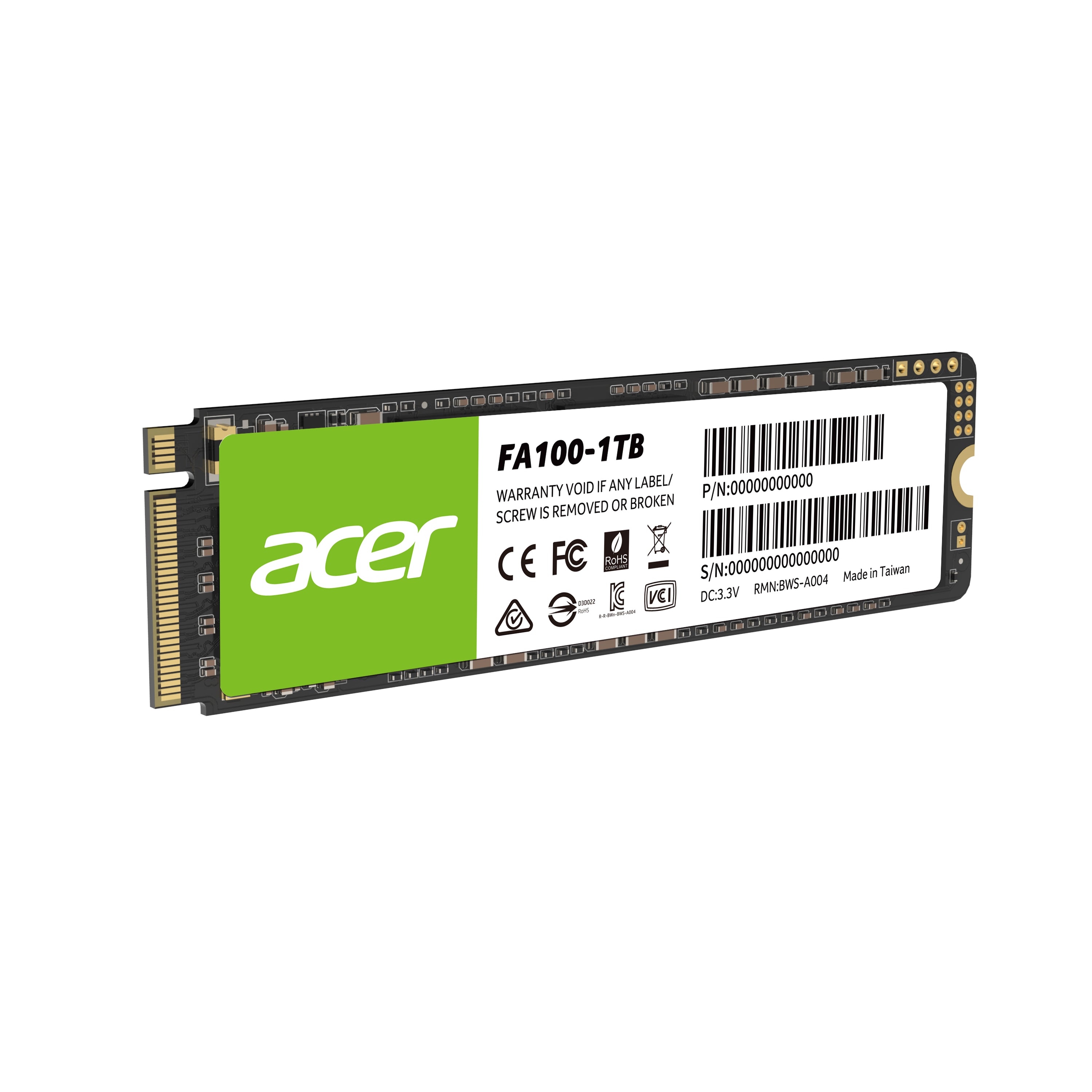 UNIDAD SSD M.2 ACER 1TB (BL.9BWWA.120) FA100, PCIE GEN3X4, 2280, 3300MB/S-5