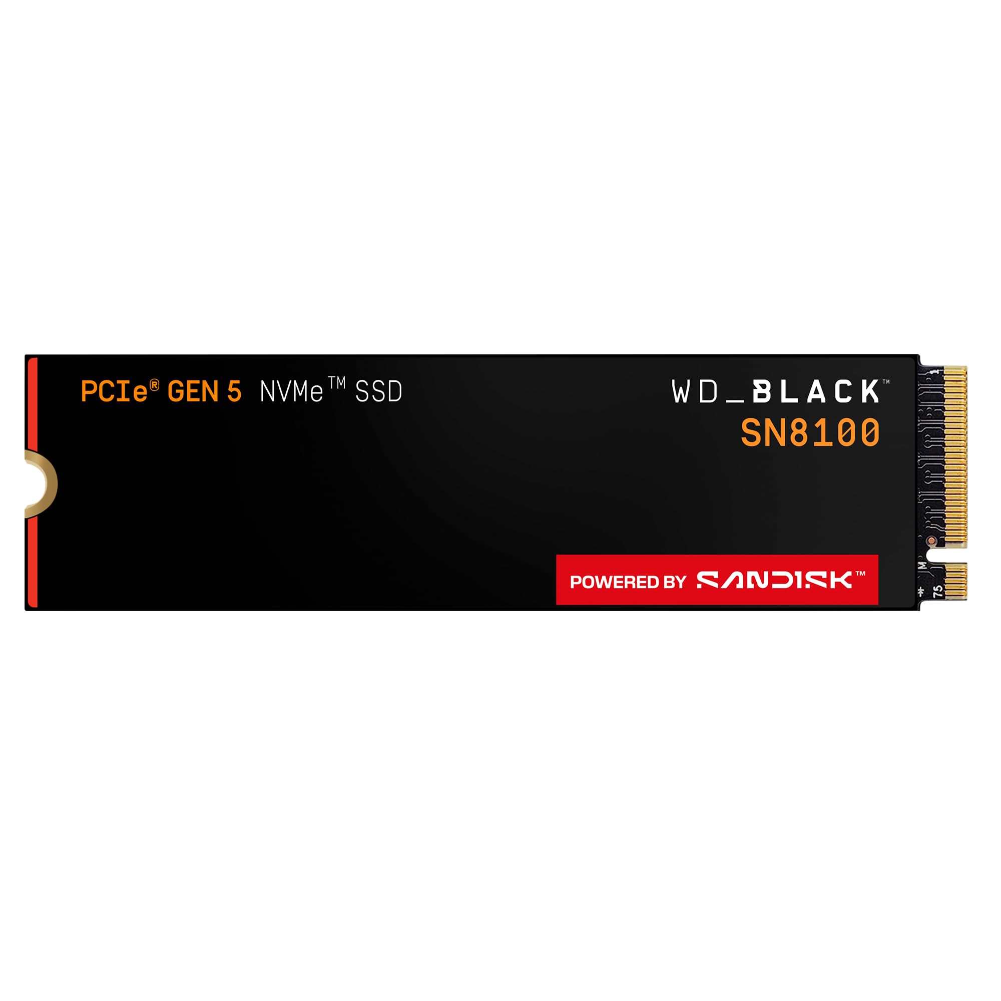 UNIDAD SSD M.2 WD 2TB (WDS200T1X0M) BLACK SN8100, PCI EXPRESS 4.0, NVME, 2280, 14900MB/S