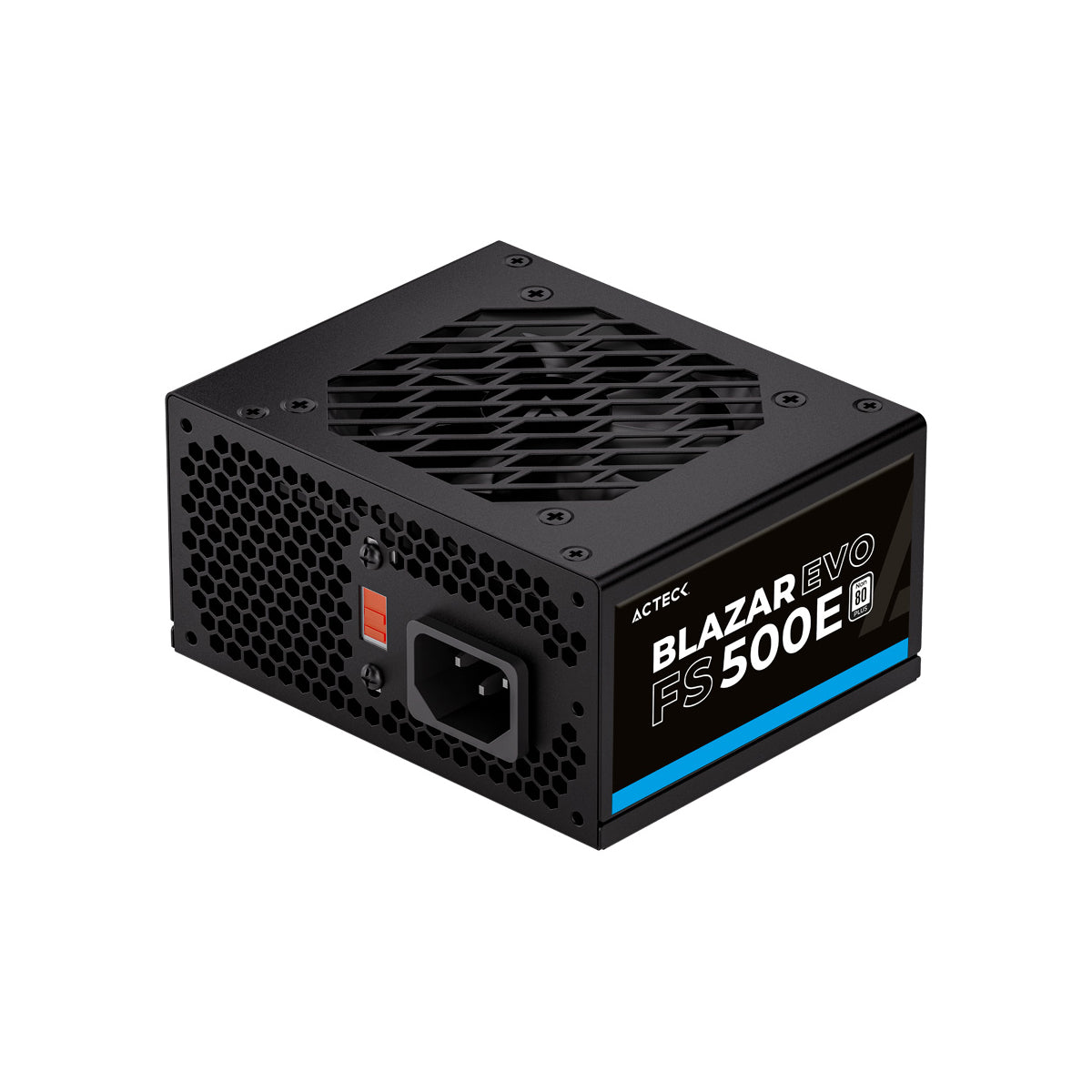 FUENTE DE PODER ACTECK (ES-05002E) FS500E SLIM,500W,SFX,24 PINES,2 SATA,1 MOLEX,VENT 80MM,NEGRO-1