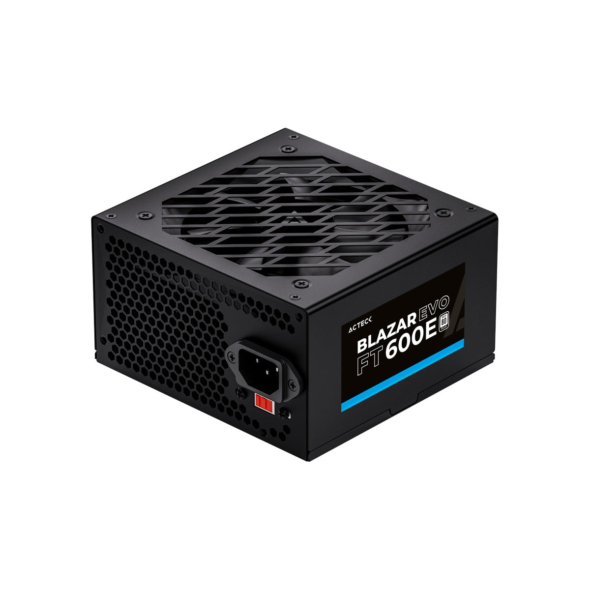 FUENTE DE PODER ACTECK (ES-05003E) FT-600E,600W,24 PINES,2 SATA,2 MOLEX,1 PCIE 6+2,VENT 120MM,NEGRO