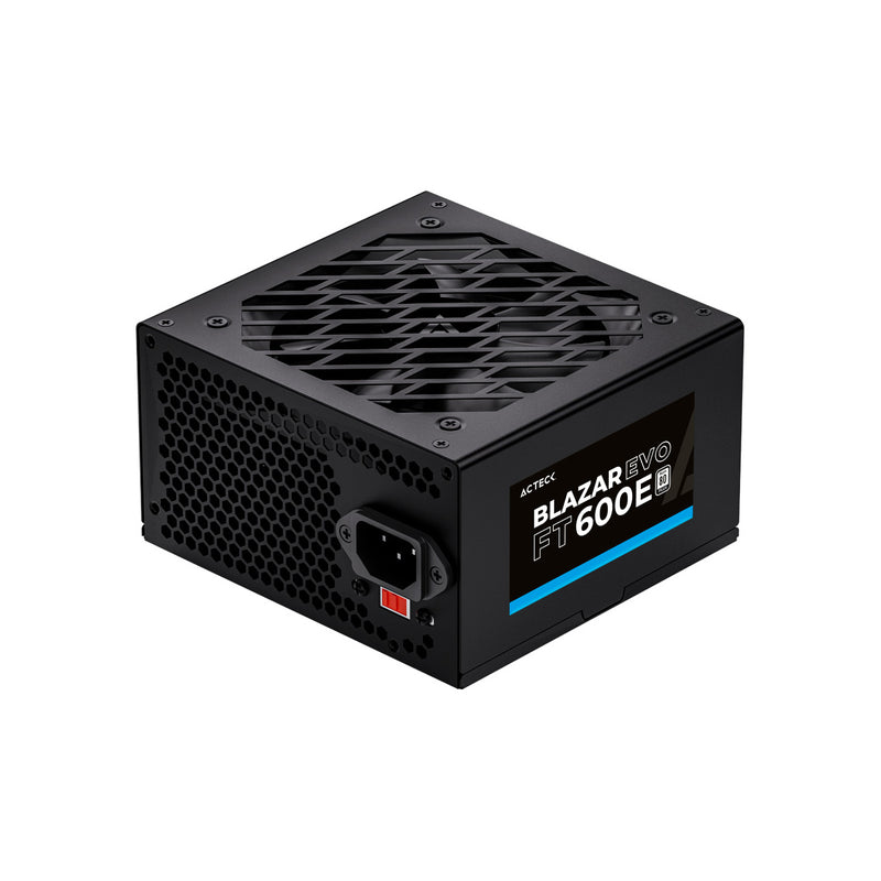 FUENTE DE PODER ACTECK (ES-05003E) FT-600E,600W,24 PINES,2 SATA,2 MOLEX,1 PCIE 6+2,VENT 120MM,NEGRO-1