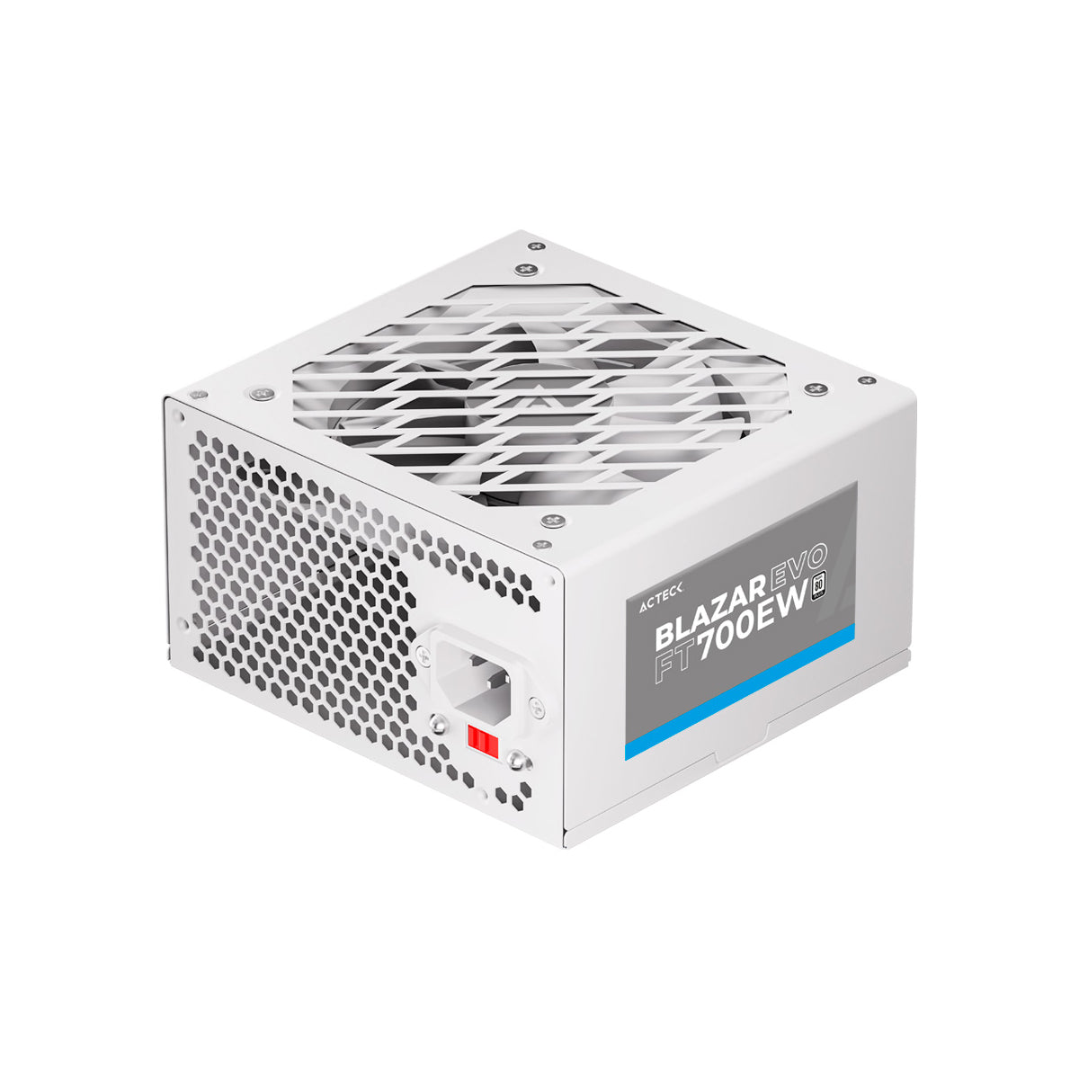FUENTE DE PODER ACTECK (ES-05004EB) FT700EW,700W,24 PINES,4 SATA,2 MOLEX,VENT 120MM,BLANCO