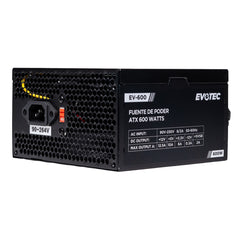 FUENTE DE PODER EVOTEC (EV-600) 600W,24 PINES,2 SATA, EMPAQUE INDIVIDUAL-1