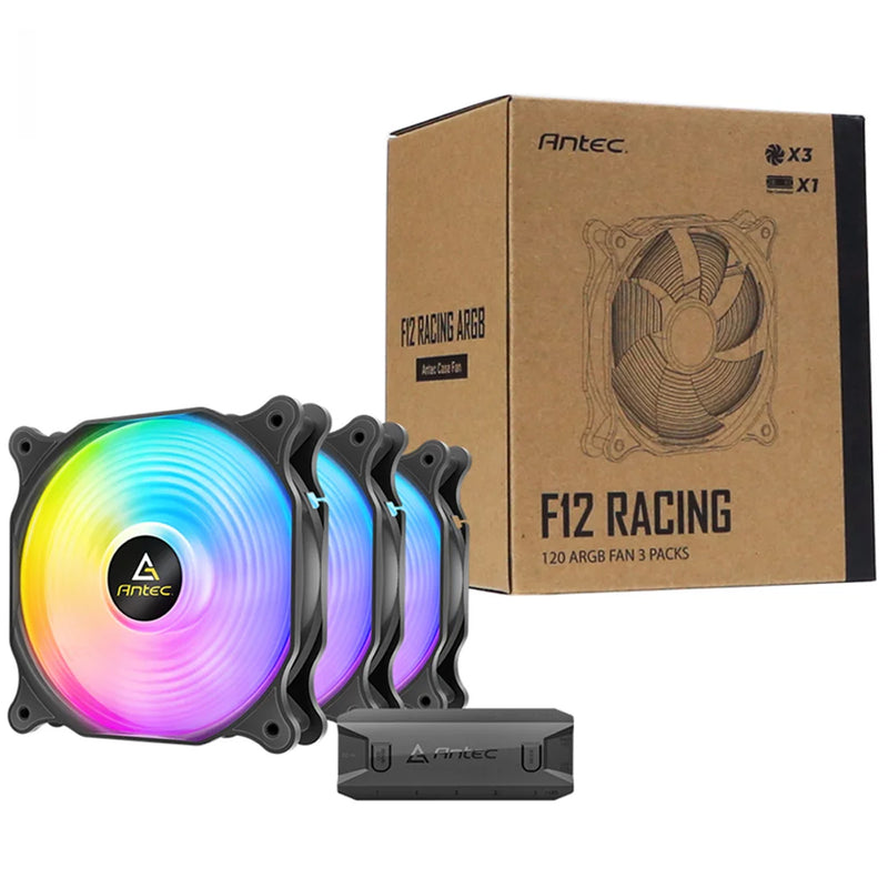 VENTILADOR P/GABINETE ANTEC (F12 RACING ARGB) 1 FAN 120MM ARGB,1500 RPM,NEGRO-1