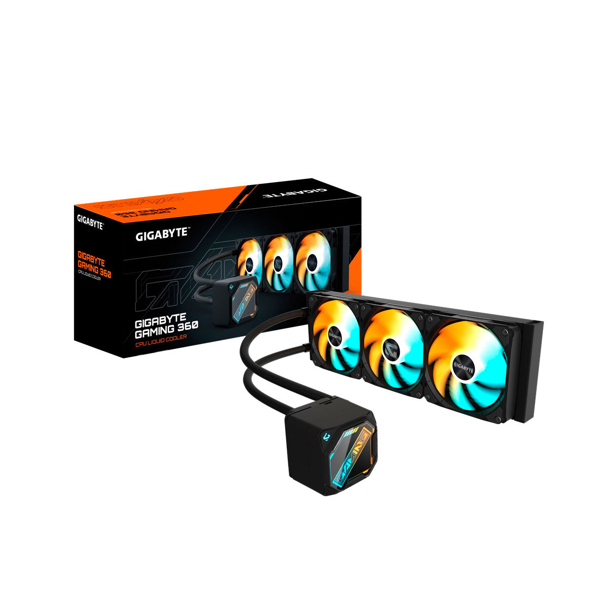 VENTILADOR P/CPU GIGABYTE (GP-GIGABYTE GME 360) ARGB,ENFRIAMIENTO LIQUIDO,3 FAN,360MM,NEGRO-2