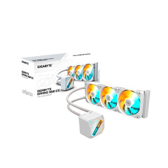 VENTILADOR P/CPU GIGABYTE (GP-GIGABYTE GME 360I) ARGB,ENFRIAMIENTO LIQUIDO,3 FAN,360MM,BLANCO-1