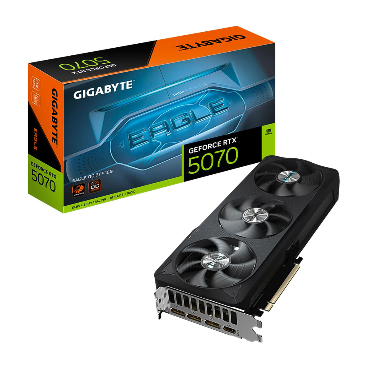 TARJETA DE VIDEO GIGABYTE (GV-N5070EAGLE OC-12GD) RTX 5070, 12GB GDDR7,PCIE 5.0,HDMI,3*DP,3FAN-1