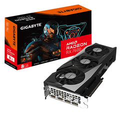 TARJETA DE VIDEO GIGABYTE (GV-R76GAMING OC-8GD) RX 7600,8GB GDDR6,PCIE 4.0,2*HDMI,2*DP,3 FAN-1