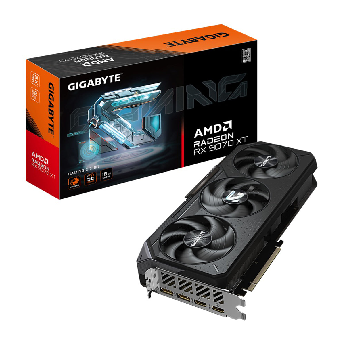 TARJETA DE VIDEO GIGABYTE (GV-R9070XTGAMING OC-16GD) RX 9070 XT, 16GB, GDDR6,HDMI,DP