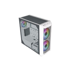 GABINETE COOLER MASTER (H500-WGNN-S00)MASTERBOX H500,MALLA,VIDRIOTEMP,USB/C,ARGB,ATX,BLANCO,S/FUENTE-1