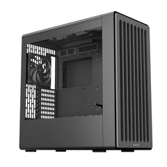 GABINETE HAVN (BF 360 FLOW BLACK) MEDIA TORRE, CRISTAL TEMPLADO, NEGRO