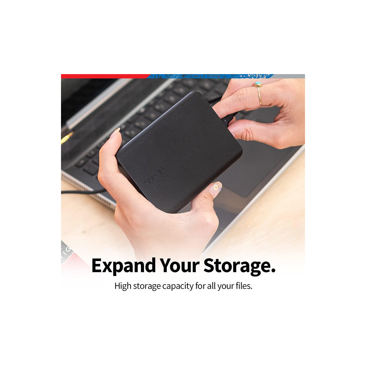 DISCO DURO EXTERNO TOSHIBA 2TB 2.5" (HDTB520XK3AA) CANVIO BASICS NEGRO,USB 3.0-4