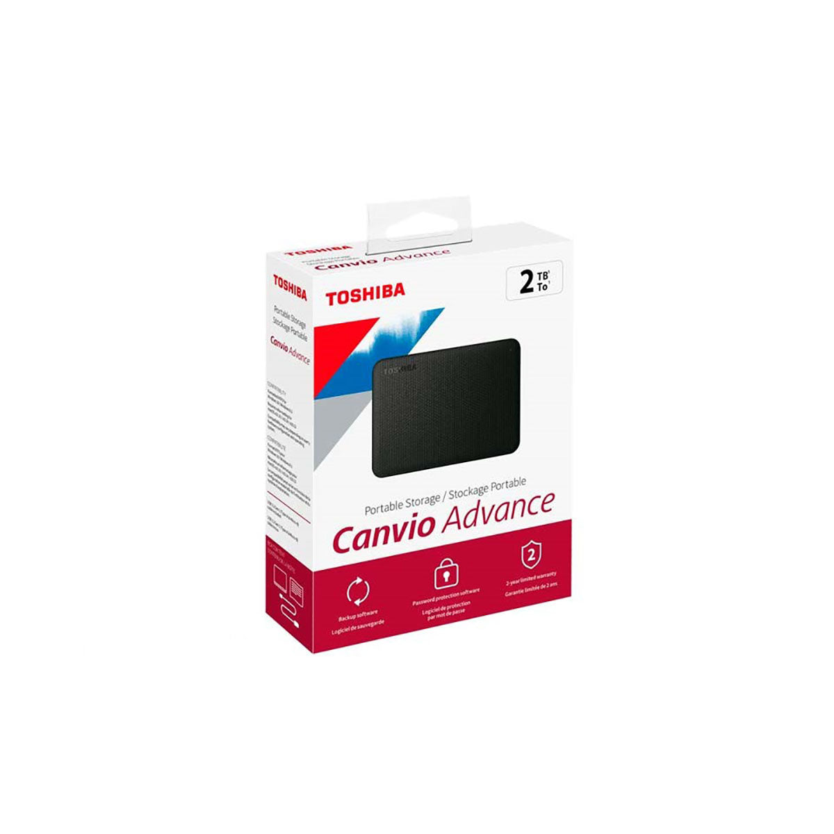 DISCO DURO EXTERNO TOSHIBA HDTCA20XK3AA 2TB NEGRO