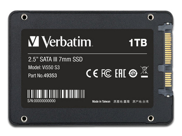 UNIDAD SSD 2.5" VERBATIM 1TB (49353) VI550, SATA3, 7MM