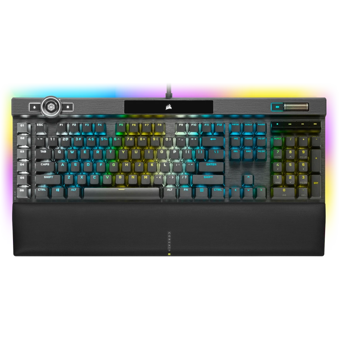 TECLADO MECANICO CORSAIR (CH-912A01A-NA) K100 RGB GAMING, ICUE , CHERRY, INGLES